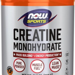 NOW Foods Sports Nutrition, Creatine Monohydrate Powder, Mass Building*/Energy Production*, 21.2-Ounce