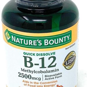 Nature’s Bounty Vitamin B-12 2500 mcg, 300 Quick Dissolve Tablets