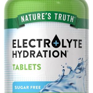 Nature’s Truth Electrolyte Tablets | No Sugar | 90 Count | Vegan, Non-GMO & Gluten Free Hydration Supplement | with Minerals