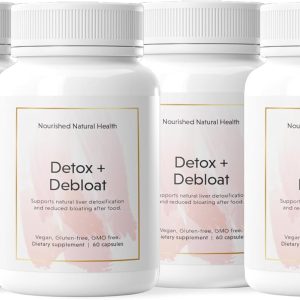 Nourished Natural Health Detox + Debloat – Milk Thistle & Dandelion Root Vegan Supplement for Women – Bloating Relief & Digestion Support – 240 Capsules