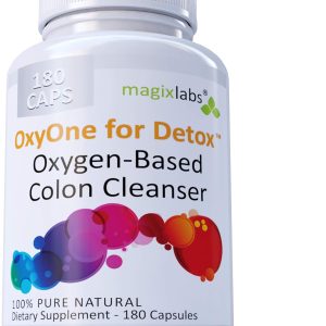 OxyOne for Detox – Powerful All Natural Oxygen-Based Colon Cleanser (Oxy Magnesium Powder) for Cleanse + Detox – 180 caps