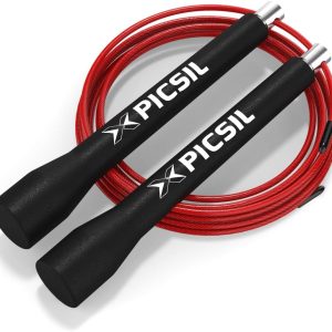 PICSIL High Speed Jump Rope, 360 Degree Spin, Double Bearing System, Made of ABS, Home Workout, Boxing, Fitness & Conditioning, Adaptable for Men, Women and Children