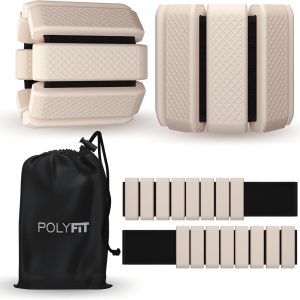 Polyfit Wrist & Ankle Weights – 1 Pair – Wearable Ankle Weights for Women and Men – Wearable Bracelet for Exercise, Yoga, Walking, Running, Dance, Barre, Pilates, Cardio, Aerobics