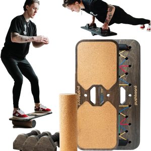 Premium 10-in-1 Push Up Board and Balance Board – Multifunctional Professional Push Up Strength Workout Equipment – Push Up Handles Included – at Home Gym to Enhance Muscle Strength, Posture – Great Training tool for Rehabilitation and injury prevention
