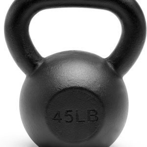 Premium Powder Coated Solid Cast Iron Kettlebell Weights 5, 10, 15, 20, 25, 30, 35, 40, 45 lbs