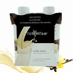 ProtiWise Anytime 20g Protein Drink | Vanilla | Meal Replacement, Gluten Free, Low Calorie, Low Carb, Low Sugar, Keto Diet Friendly (4/Box)