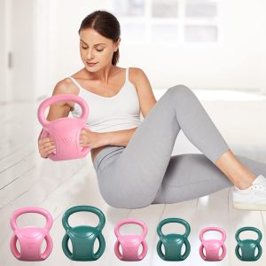 RUNWE 3 Handle Kettlebells Weight – Weight for Women Options 5, 10, 15 and 20 LB for Russian Twists AB Exercise, Weightlifting and Core Fitness Exercise Home Gym [Single in Sold]
