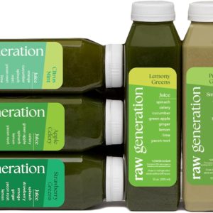 Raw Generation 1-Day Lower Sugar Detox Cleanse – Beginner Juice Cleanse | Boost Digestion & Eliminate Bloating | Full Body Detox | Less Sugar & 47g Protein Daily | Non-GMO, 100% Plant-Based Juices