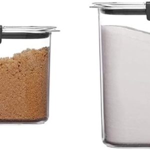 Rubbermaid Brilliance Pantry Storage Containers, 7.8 Cup and 12 Cup