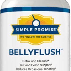Simple Promise BellyFlush – Detox and Colon Cleanse Supplement – Milk Thistle Organic Supplement for Digestive Cleanse and Full Body Detox, With Bentonite Clay to Promote Digestive Health, 60 Capsules