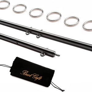 Sovyime 2pcs Adjustable Exercise Spreader Bar, Yoga Training Fitness Gear, Home Pilates Tools, Workout Bar,Sports Gym Kit