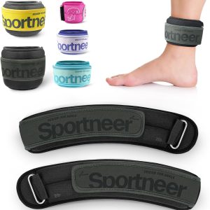 Sportneer Ankle Weights 0.5/1/2/3/5 LBS 1 Pair Wrist Leg Arm Weights for Women Men Kids Child with Adjustable Straps, Strength Weighted for Jogging Running Walking Fitness Gym Workout