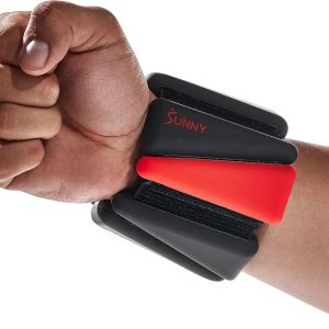 Sunny Health & Fitness Walking Arm Weight Bands – Set of 2 – Adjustable Silicone Ankle Weights, Flexible Strap, Small Wrist Weights for Walking, Yoga, Pilates, and More