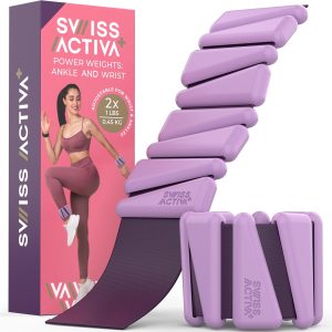 Swiss Activa+ 1lb wrist and ankle weights set of 2, leg weights for women, adjustable ankle weights, weighted wristbands, ankle weight, arm weights for women