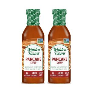 Walden Farms Pancake Syrup – Zero Calorie, Sugar-Free, Keto-Friendly, Low Carb, Gluten-Free, Vegan Maple Syrup Substitute for Pancakes, Waffles, French Toast, (12 oz Bottle x 2)