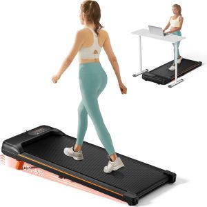 Walking Pad, Under Desk Treadmill with Incline for Home Office 2.5HP Portable Walking Treadmill with 280 Lbs Weight Capacity Walking Machine, Remote Control, LED Display