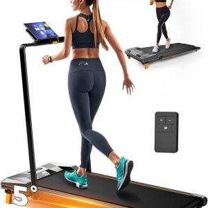 Walking Pad with Handle Bar, BestGod Treadmills for Home Office 330 lbs Capacity Foldable Under Desk Treadmill 5% Walking Treadmill with Incline 2.5 HP Folding Treadmills with Remote Control