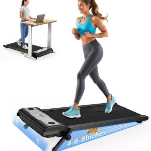 Walking Pad with Incline, 2.5HP Under Desk Treadmill, 3 in 1 Portable Treadmill with Remote Control, LED Display, Hidden Safety Switch, Mini Walking Jogging Machine for Home Office