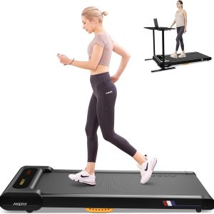Walking Pad with Incline, Under Desk Treadmill for Home Office, 2.5HP Portable Treadmills with Panel & Remote Control, 4 in 1 Walking Running Machine Manual Incline, Compact Treadmill 265LB Capacity