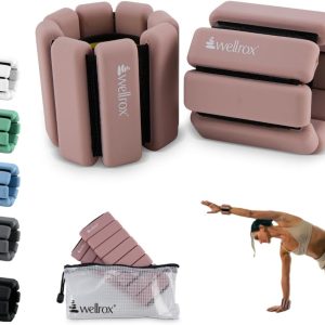 Weighted Bangles – Adjustable Ankle and Wrist Weights for Women & Men – Set of 2 Ankle Weights for Versatile Use on Legs, Arms, and Wrists (1lb Each)