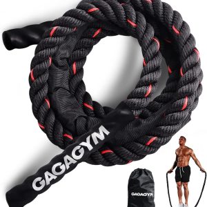 Weighted Jump Rope for Fitness – 9.8ft Heavy Battle Ropes for Exercise, 3LB Workout Rope for Women & Men, Skipping Rope For Gym Training, Home Workout