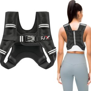 Weighted Vest Woman Men 5lb/10lb/15lb/20lb/25lb/30lb Weights with Reflective Stripe, Weight Vest for Strength Training Running Walking Jogging Workout