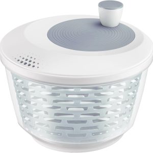 Westmark 2430226B Salad Spinner Capacity 4.4 Litres Diameter 23.5 cm Plastic BPA-Free Spinderella Transparent/White/Blue