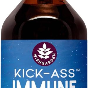 WishGarden Herbs Kick-Ass Immune Activator – Herbal Immunity Support Supplement for Adults, Plant-Based Immune Booster & Immune Defense w/Echinacea & Goldenseal, Rapid Immunity Boost Formula, 2oz