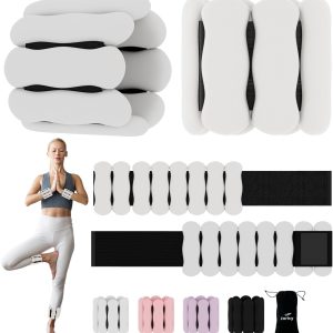 Wrist Ankle Weights for Women Men Kids, Leg Arm Wrist Weights Bangles 1lb*2 2lb*2 Wearable Weights Pilates Weighted Bracelet for Strength Training Walking Swimming Yoga Physical Therapy