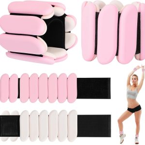 Wrist Weights – 1 Pair (1 lb Each) | Adjustable Wearable Wrist Ankle Weights, Silicone Wrist Bangles Leg and Arm Weights for Women | Yoga, Dance, Pilates, Swimming, Walking and Gym