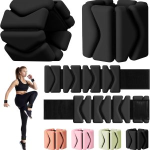Wrist Weights, Wrist and Ankle Weights for Women, Adjustable 2LB Wearable Silicone Weighted Bangles(1LBs Each), Fits for Yoga, Pilates, Home Gym, Dance, Swimming, Jogging, Cardio, Strength Training, Set of 2