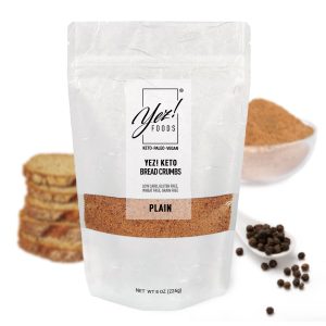 Yez! Foods Artisan Keto Bread Crumbs – Clean Keto, Paleo, Vegan, Low-carb, Gluten-free, Wheat-free, Grain-free, Sugar-free, Soy-free, Diabetic Friendly, Preservatives-free (8 oz)