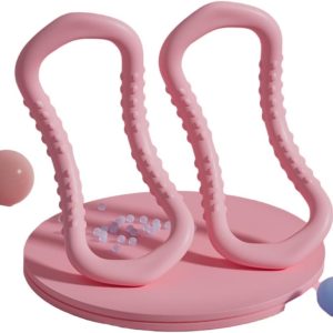 Yoga Equipment Yoga Ring Pilates Ring Yoga Circles Fitness Sport Home Training Resistance Support Tool Calf Massage, Pilates Circles with Massage Points (1, 粉色 粉色)