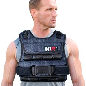miR Air Flow Weighted Vest with Zipper Option 20lbs – 60lbs Solid Iron Weights Machine Washable. Workout Vest for Men and Women