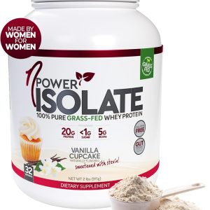 nPower Nutrition Protein Powder for Women, Vanilla Cupcake, 100% Grass-Fed Whey Protein Isolate, 20g Protein, Low Carb, 32 Servings