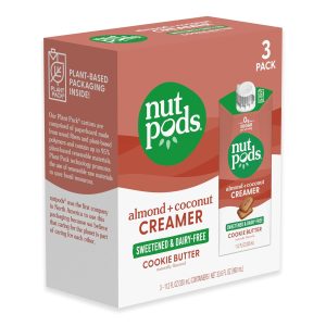 nutpods Sweetened Cookie Butter Keto Coffee Creamer – Sweetened Non Dairy Creamer With Zero Sugar – 10 Calories and Zero Net Carbs Per Serving Gluten Free, Non-GMO, Vegan, Sugar Free, Kosher (3-Pack)