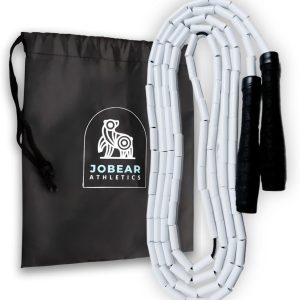 Beaded Jump Rope for Functional Fitness Athletes – Grip Tape Handles – Tangle-Free – Adjustable – Jump rope for Adults, Teens, and Kids (Parent)