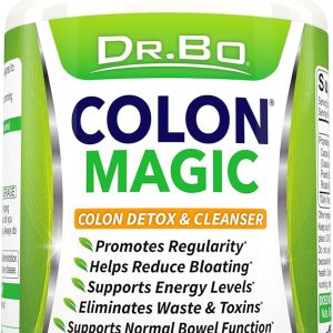 Colon Cleanse Detox Formula – Natural Bowel Cleanser Pills for Intestinal Bloating & Fast Digestive Cleansing – Daily Constipation Relief Supplement Gut, Belly, Stomach – Women Men Herbal Weight Flush