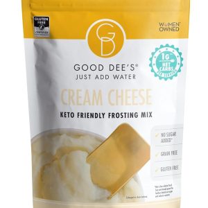 Good Dees Just Add Water Cream Cheese Frosting Mix, Keto Frosting Mix, No Sugar Added Frosting,Gluten Free & Maltitol Free, Diabetic, Atkins & WW Friendly (60 Calories, 1g Net Carb Per Serving)