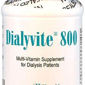 Hillestad Labs Dialyvite 800 Multi-Vitamin Supplement for Dialysis Patients, 100 Tablets, Yellow, Original