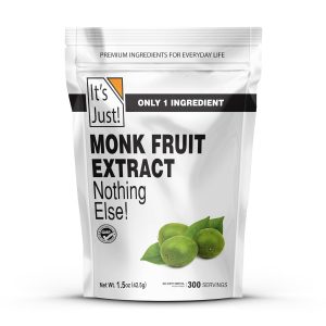 It’s Just! – 100% Monkfruit Extract Powder, Keto Friendly Sweetener, Monk Fruit, Sugar-Free, Non-GMO, Non-Glycemic (25% Mogroside V, 1.5oz / 42g)