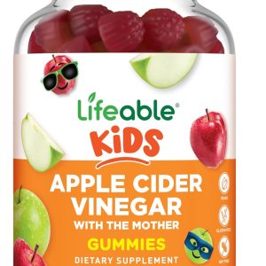 Lifeable Apple Cider Vinegar – for Kids – ACV with The Mother – 500 mg Gummies – Great Tasting Natural Flavor Vitamin Supplement – Gluten Free Vegetarian GMO-Free Chewable – for Children – 60 Gummies