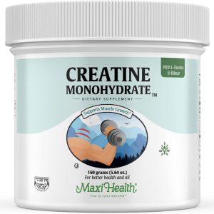 Maxi-Health Monohydrate Creatine For Muscle Mass With L-Taurine And Ribose Powder – Nutrition Supplement For Pre And Post Workout