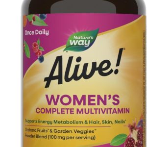 Nature’s Way Alive! Daily Complete Multivitamin for Women, Supports Energy Metabolism, Hair, Skin & Nails*, B-Vitamins, 130 Tablets (Packaging May Vary)