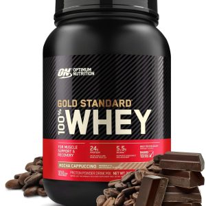 Optimum Nutrition Gold Standard 100% Whey Protein Powder, Mocha Cappuccino, 2 Pound (Packaging May Vary)