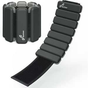 Sportneer Wrist Weights – 1 Pair (1 lb Each) | Adjustable Wearable Weights Silicone Wrist Bangles for Women | Yoga, Dance, Barre, Pilates, Zumba, Swimming, Cardio, Aerobics, Gym