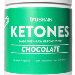 TruBrain Ketones – Ketone Ester + BHB Exogenous Ketones | Supports Energy, Focus and Ketosis | Supplement the Keto Diet | Brain Booster (Chocolate)