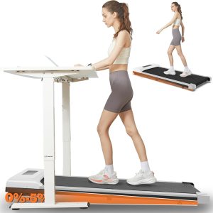 Walking Pad Treadmill with Incline, 300+ lbs Capacity Under Desk Treadmill, 2.5HP Incline Treadmill, 10 HIIT Programs Treadmills for Home