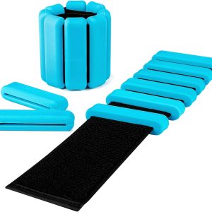 Wrist Weights 2 Lbs for Men Women, Adjustable Arm Leg Ankle Weights for Strength Training, Exercise & Pilates, Set of 2 (1 Lb Each)