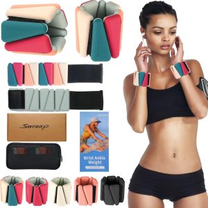 Wrist Weights Set of 2(1LB Each),Ankle Weights for Women men,Adjustable Weighted Bracelet,Wearable arm and leg Weighted Bangles,for Yoga,Pilates,Walking,Strength Training,Gym Workouts,Running